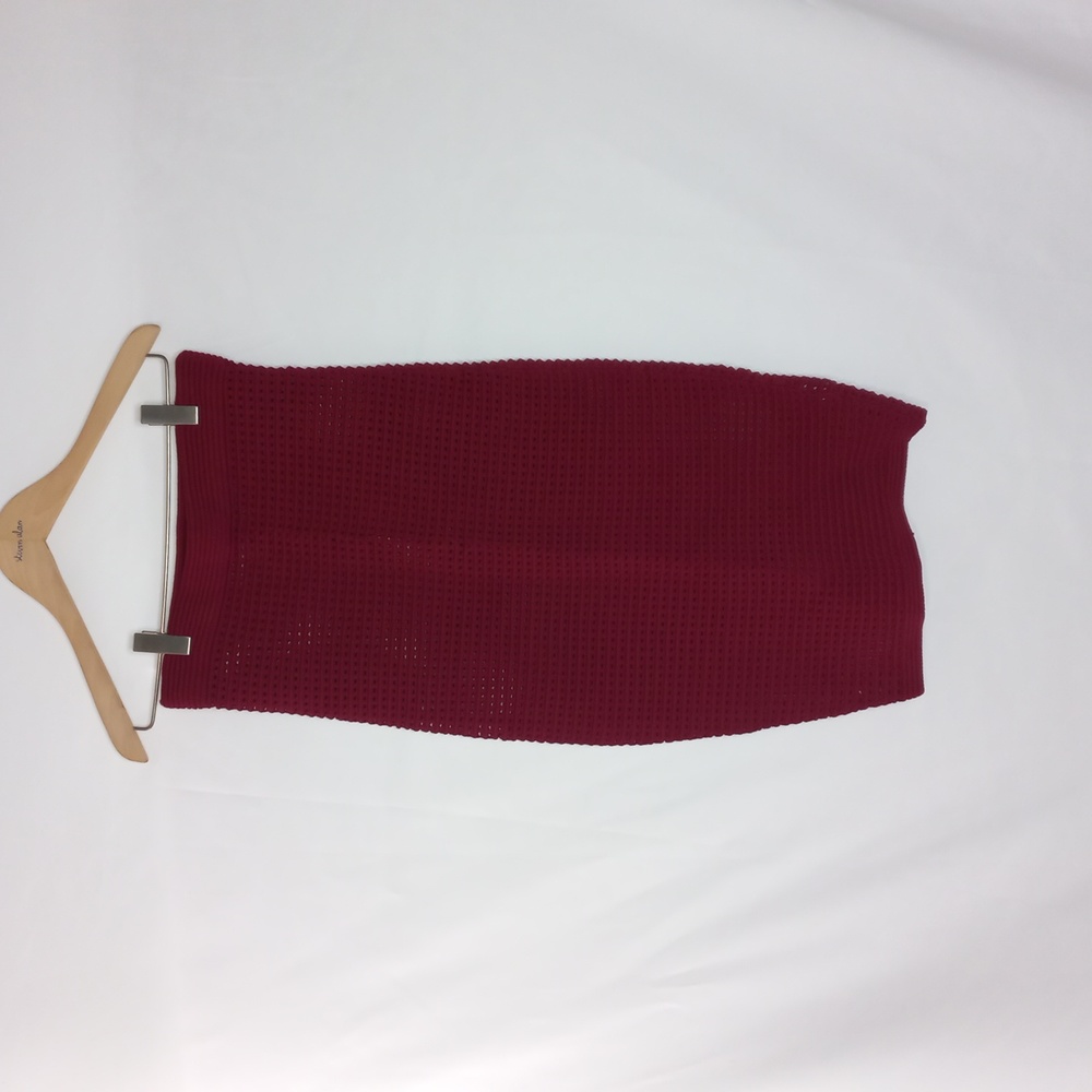 Wine red Pencil skirt